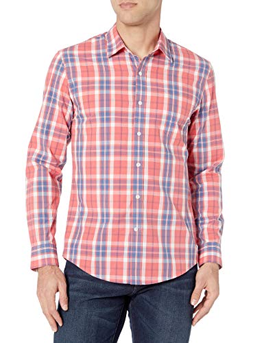 Image of Amazon Essentials Men's Regular-Fit Long-Sleeve Casual Poplin Shirt, Button Front, Business Casual, Collared