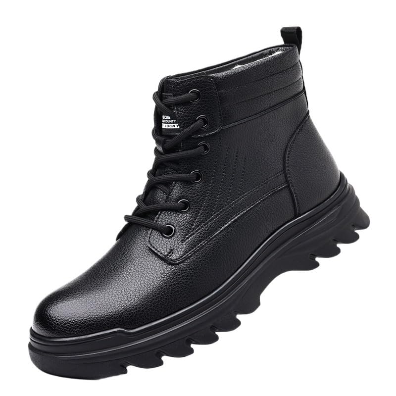 Boots Men's Oxford Lace Up Shoes Thickened High-top Snow Boots Warm Cotton Shoes Comfortable Breathable Rubber Shoes for Men