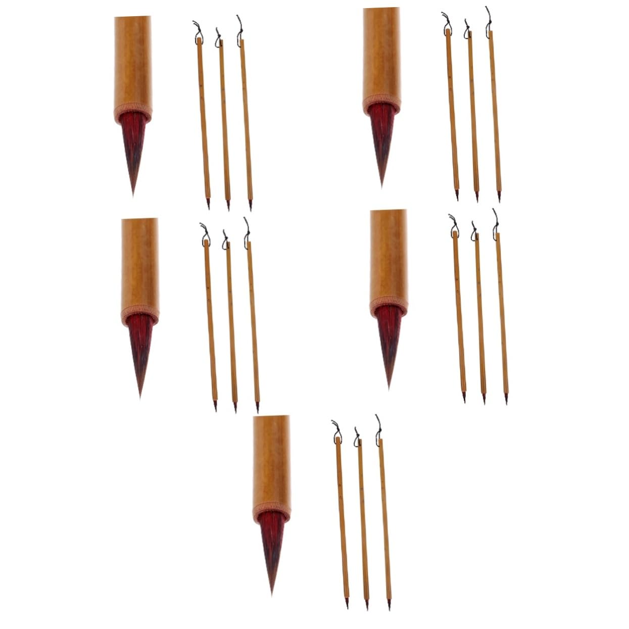 5 Juegos 5 Juegos De Pinceles para Escribir En Minúsculas para Pintar Caligrafía Pinceles Dibujo Bolígrafos De Punta Fina Estuche para Lápices Lápices 3 Piezas x 5