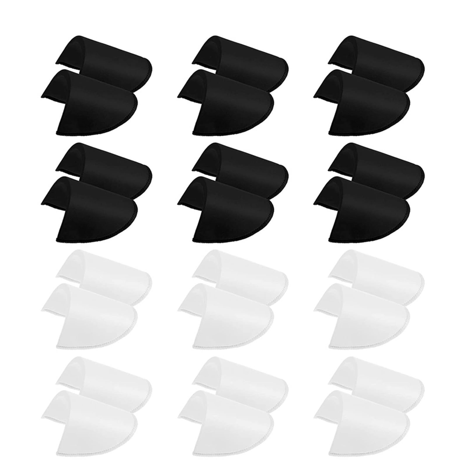 Shoulder Pads 30Pairs Foam Shoulder Pads Polyester Pad for Women Men Teens Sewing Accessories Clothes Set-in White and Black