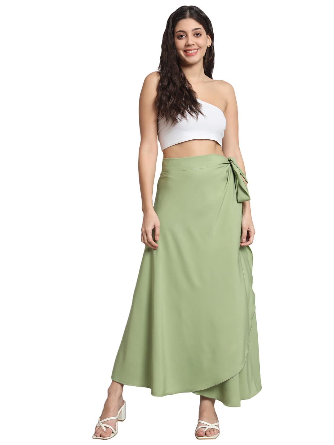 bodyfigure Women's Long Wrap Around Maxi Skirt | Women Wear Long Skirt Skirt-picture-22