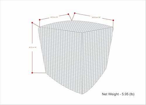 Miniatura 16 de SIMPLIHOME Zoey Boho Cube Puf tejido en algodón multicolor y lana para la sala de estar, dormitorio y habitación de los niños Multi