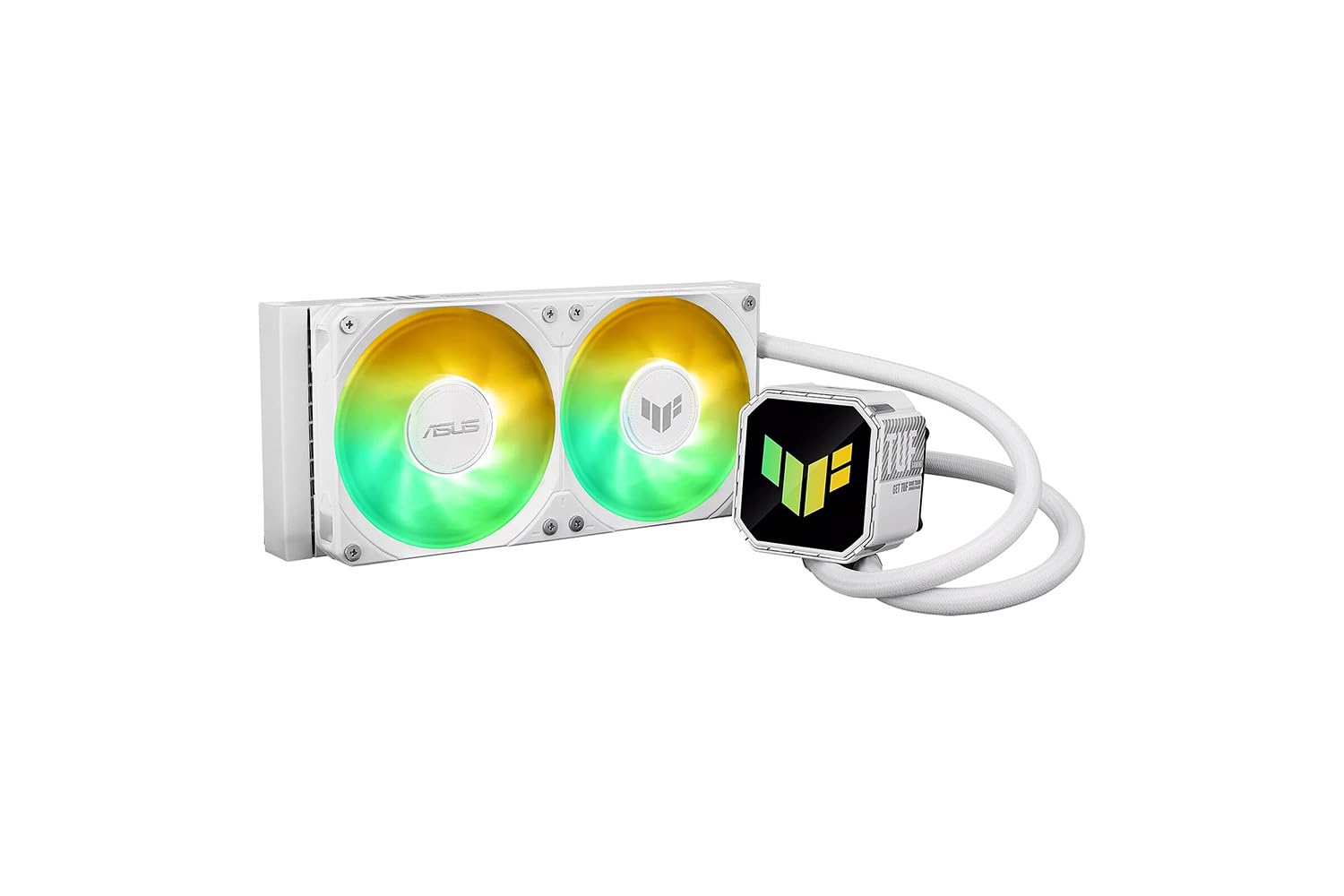 ASUS TUF Gaming LC III 240 ARGB White All-in-One-Flüssig-CPU Wasserkühlung (zwei vorinstallierte Lüfter, Aura ARGB, 400-mm Schläuche, für Intel LGA 1851, 1700, 1200 und AMD AM5 und AM4 Sockel, Weiß)