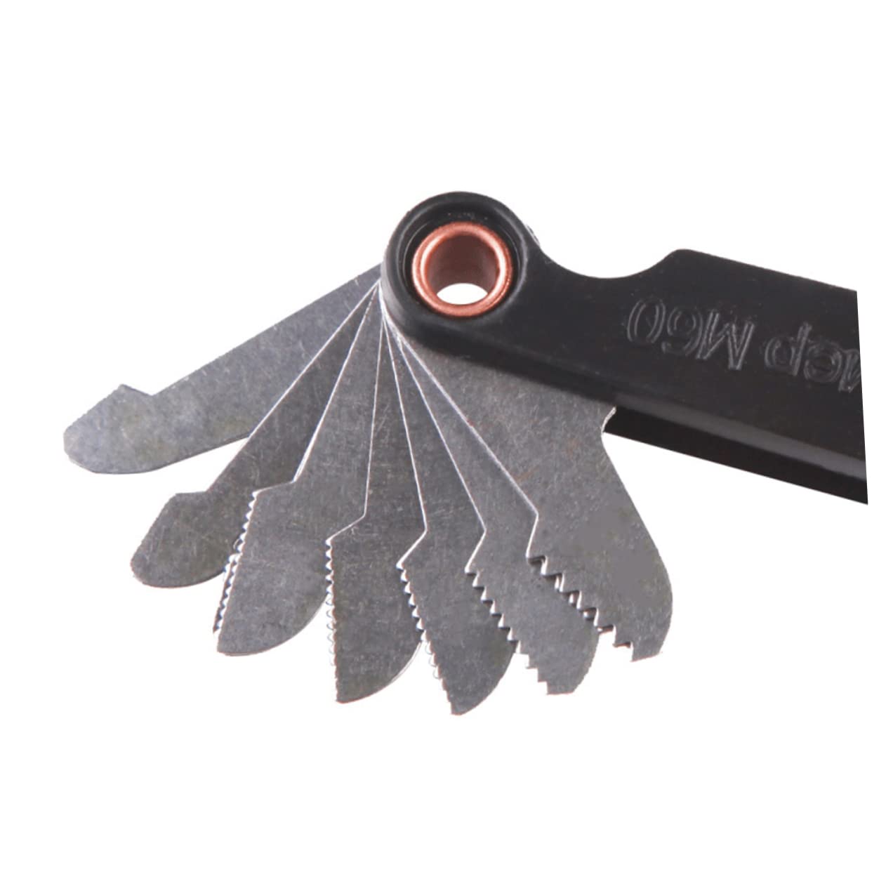 FUNOMOCYA 3 Box 60pcs Thread Gauge Thread Measuring Thread Pitch Tool Brooch Display Cards Screw Pitch Gage Thread Pitch Gauge Measuring Tools Threading Tool Screw Template Black