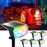 HIBOITEC Solar Spot Lights Outdoor Color Changing 59LED Landscape Lighting Solar Powered Uplights Waterproof Dusk to Dawn for Christmas Decorations Garden Yard Outdoor 6 Packs Multicolor