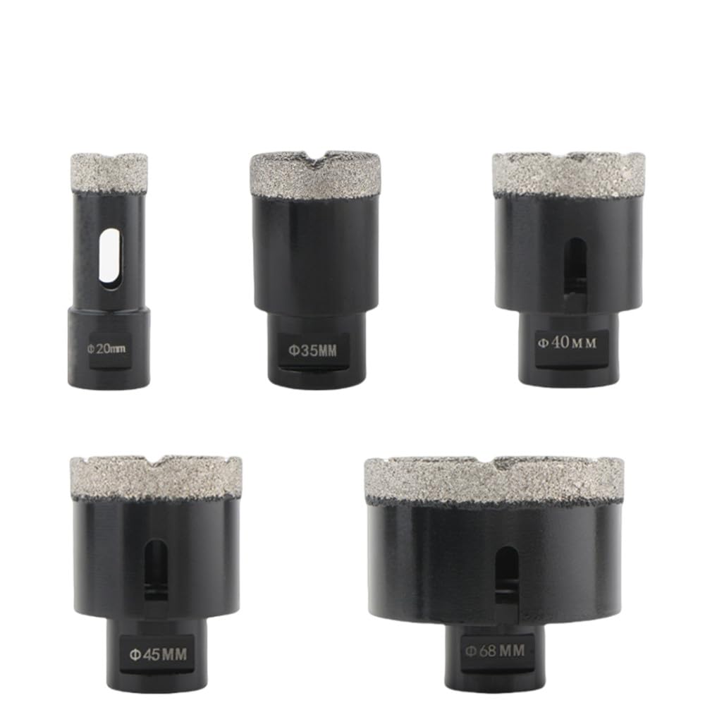 Juego de brocas de perforación en seco de diamante soldado con rosca M14 para baldosas de cerámica, porcelana, granito, mármol, herramientas para abridor de agujeros, 5/6/8/12 piezas, 5P sin caja