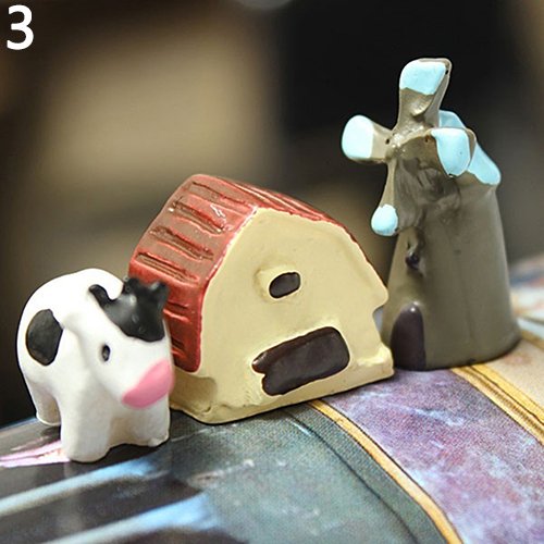 SOQNVLN 3Pcs New Dollhouse Bonsai Craft Micro Landscape DIY Flower Pot Miniature Decor Set 3