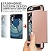 Vofolen Case Wallet Card Slot Holder Dual Layer Protective Shell Shock Absorbing Tough Bumper Cover Rose Gold