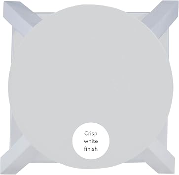 Linon Zeke White 24 Counter Stool with Round Seat