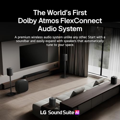 Image of LG M7 Sound Suite Wireless Speaker with Dolby Atmos FlexConnect- Bluetooth and Wi-Fi, Google Cast & AirPlay - 3 Drivers + 4 inch Woofer - Connect to TVs & H7 Soundbar - (New 2026 Model)