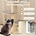 TIANTIANDIGITAL Cat Tree, Cat Climbing Frame, Cat Scratching Post, Pet Supplies, All-in-one Cat Playground, Removable Non-Slip Mat, with Non-Slip Mat, Beige