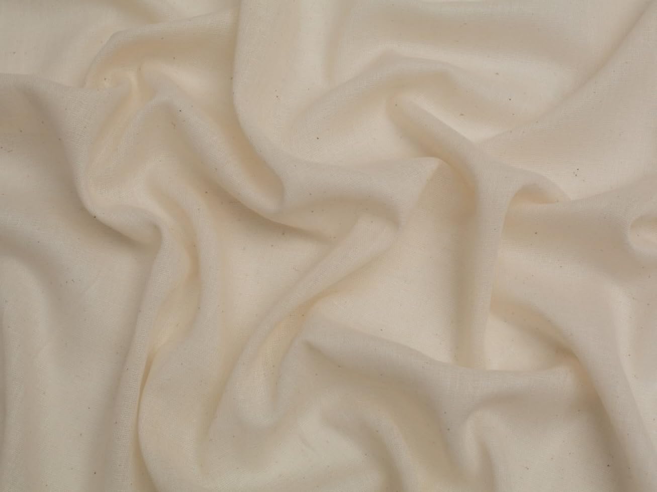 Indian Butter Muslin Fabric Cream - per metre
