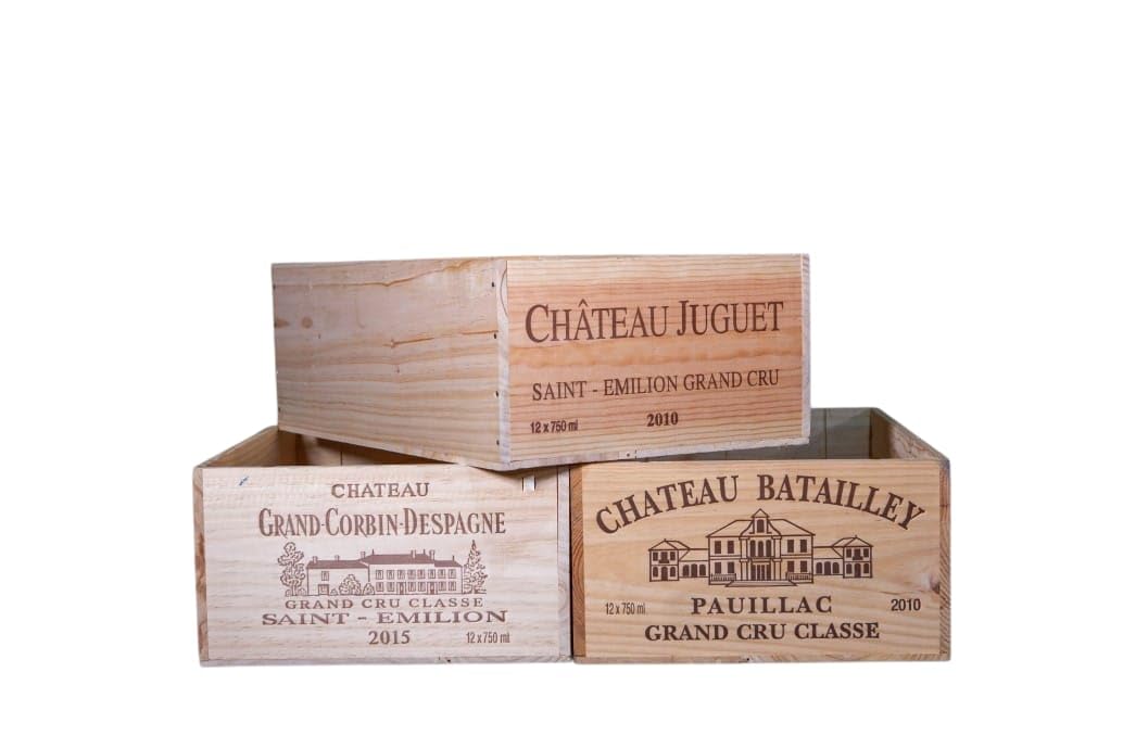 WineBoxesEtc 12 BOTTLE LARGE FRENCH WOODEN WINE CRATE/BOX PLANTER HAMPER STORAGE