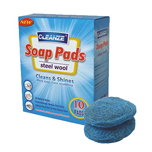 Donia Steel Wool Soap Pads,10 pad,0 fine,Low Carbon Steel Wool Extra-Fine Low-Carbon Steel Wire,Pot scrubbers,Stainless Steel Wool Scrubber,Foam Brush