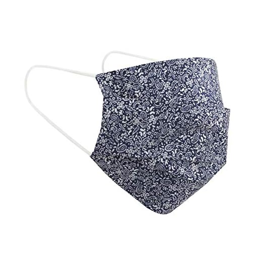 Återanvändbar munskydd mask med 3 filter 100 % bomull Oeko-Tex certifierad tygmask, tvättbar andningsskydd ansiktsmask skyddande mask munmask köldskydd (paisley)