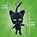 Miraculous Ladybug Kwami 5-inch Lifesize Backpack Keychains - Plagg The Cat Clip-On Toys - Portable Ladybug and Cat Noir Accessories, Keychain Plush - Gift Stocking Stuffer for Kids and Collectors