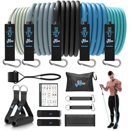 Resistance Bands, Exercise Band for Fitness Workout, Resistance Bands Set Men Up to 150lbs, Stretch Bands for Exercise with Handles, Suitable for Heavy Resistance Training, Shape Body, Yoga