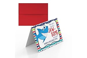 Amanda Creation Valentines Shark: Single Unique Valentines Day Greeting Card For Teacher...