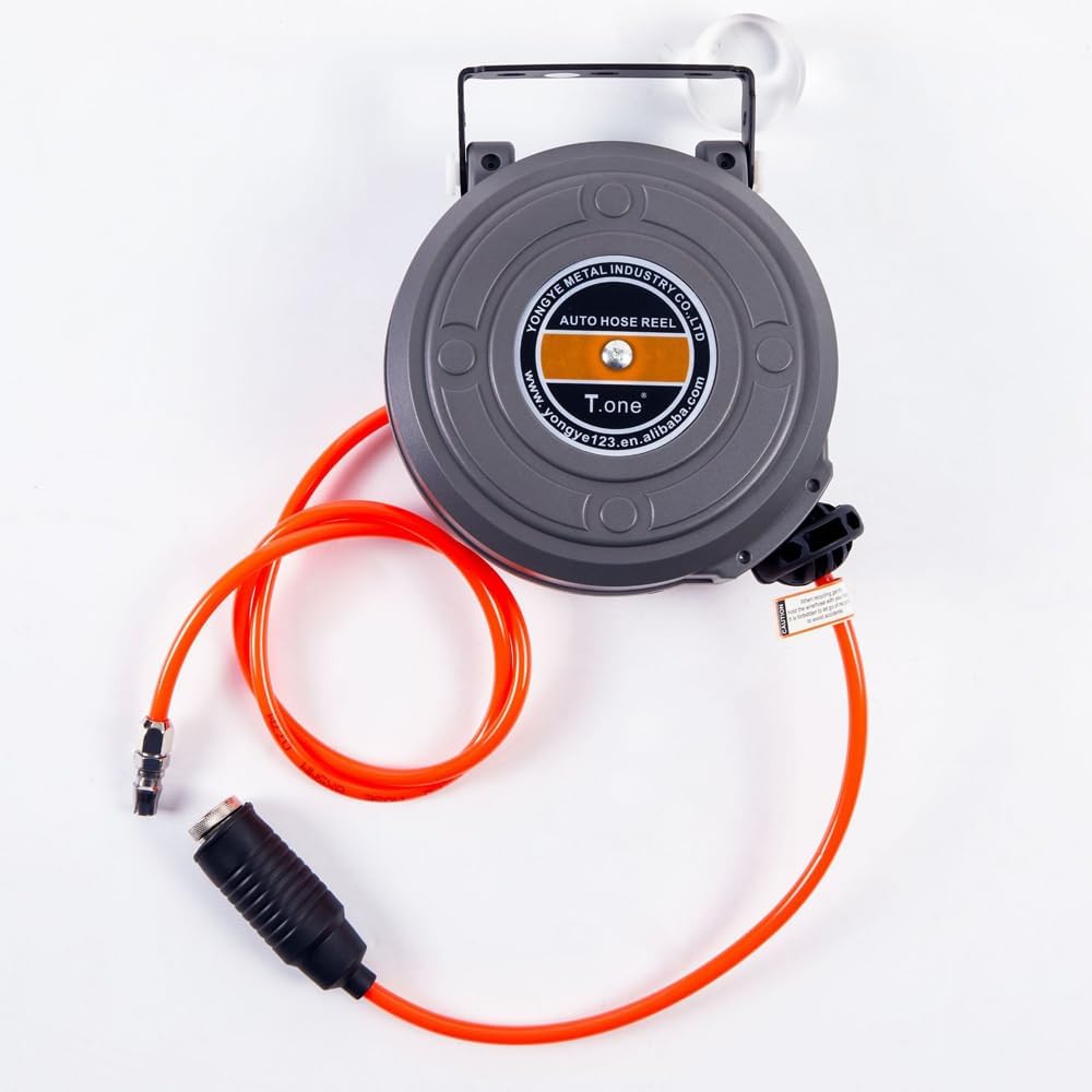 6mm tomatic Retractable Hose Reel Car Wash Garden Irrigation Water Tube Holder Wall Mount High Pressure Waters Roller Drum