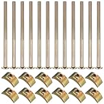 12 Pcs M6 Furniture Boltss, Furniture Connecting Bolts with Half Moon Luna Washers Nuts, Bunk Bed Bolts and Nuts Connectors, for Bunk Beds Cots Bed Screws and BoltsHardware Fixings(M6 x 100mm)
