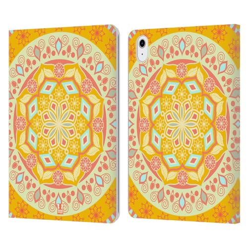 Étui Portefeuille en Cuir iPad Air 11 Mandala Haute Finition