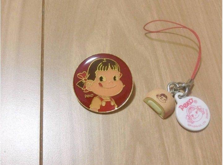 Amazon.co.jp: 不二家 ペコちゃん バッチ ブローチ 懸賞 昭和
