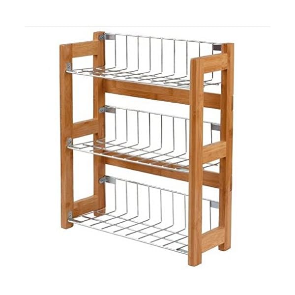 three tier jars and rack holders for spices and kitchen storage free standing bamboo bar dining kitchen restaurant device