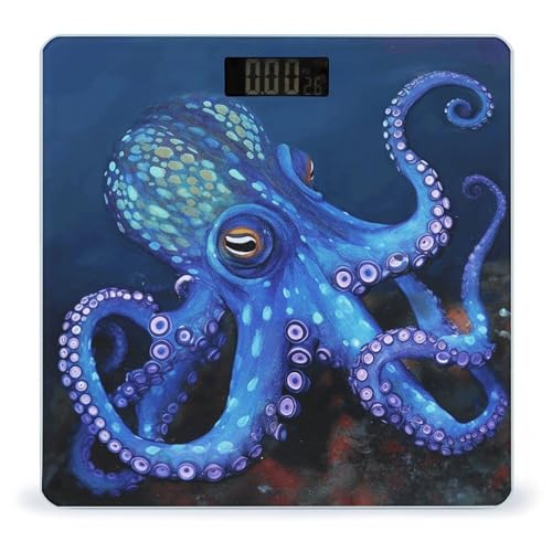 Balanza digital de baño Blue Octopus precisa y compacta miniatura 1