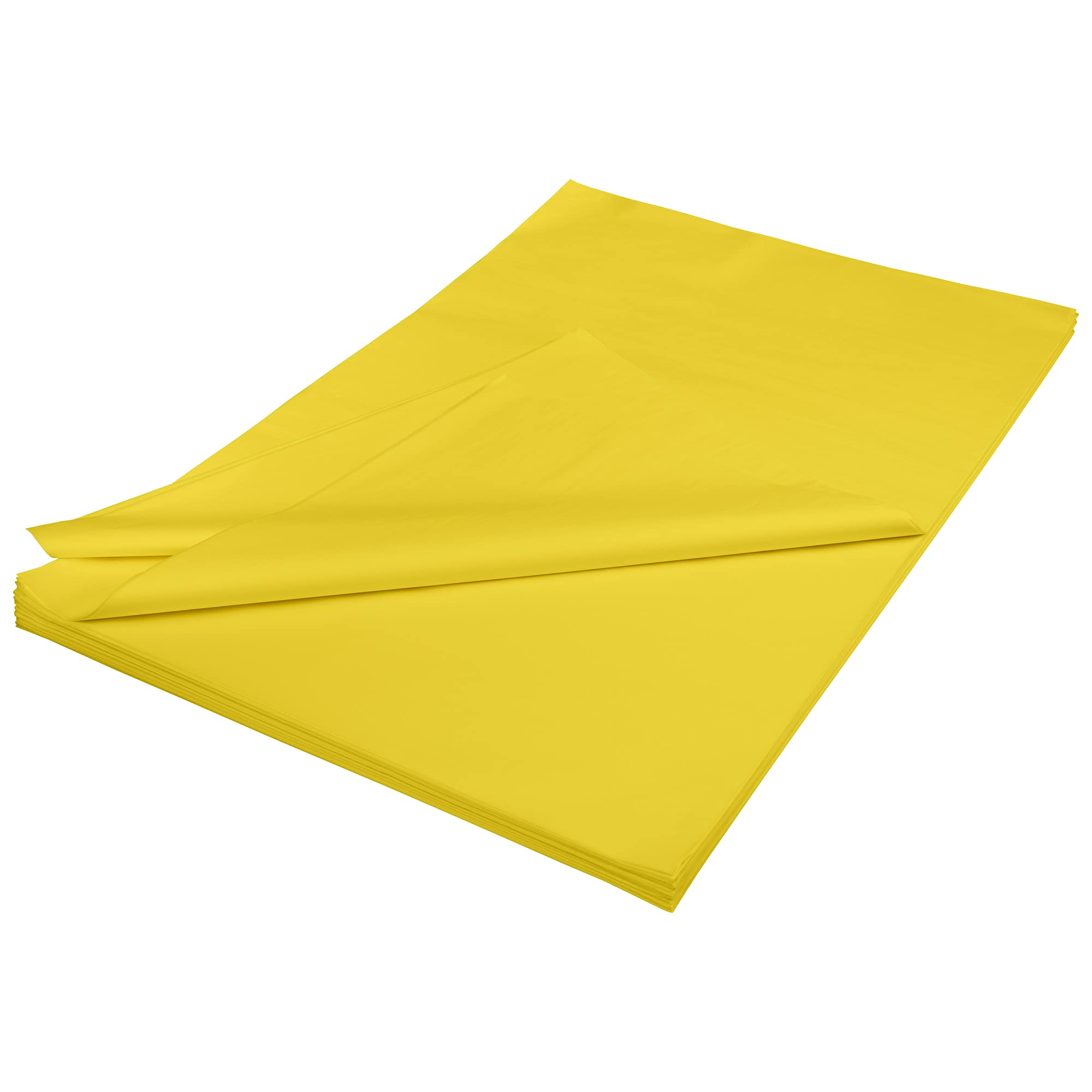 packer PRO Pack 500 hojas de Papel Seda para Envolver Ropa Regalos ecommerce, Amarillo 75x50 cm