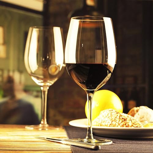 Image of Premium Wine Glasses 450ml, Set of 4 Long Wine, Burgundy Clear Glasses with Stem for Wedding Anniversary, Birthday, Gift (RKT-02, Set of 4)