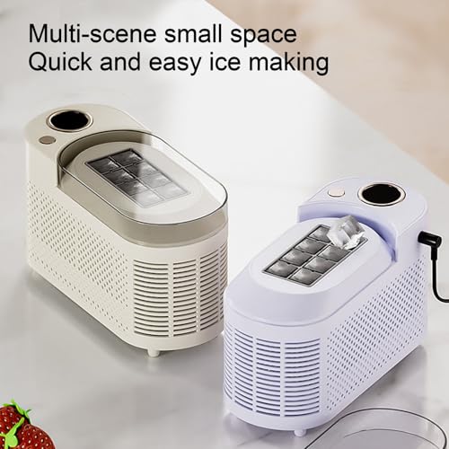 Fabricadora de hielo portátil para encimera color púrpura miniatura 2