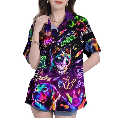 Camisetas havaianas engraçadas para mulheres, presentes para mulheres, camisa havaiana casual para m