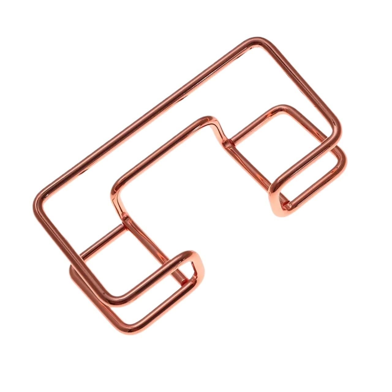 Vaeltor Rose Gold 10Pcs Business Card Display Holder Metal Desktop Minimalist Organizer For Office Countertop(Rose Gold)