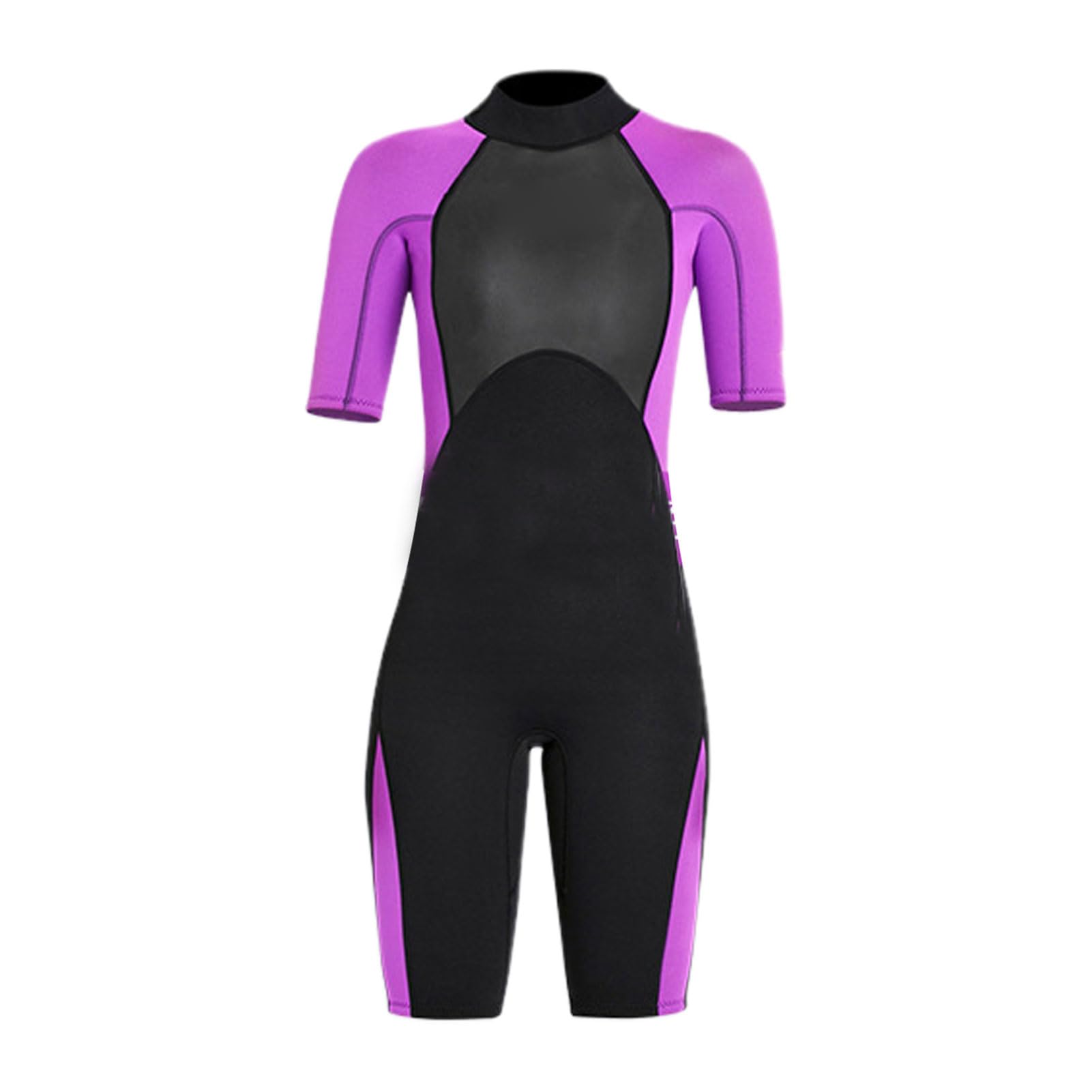 Damski Kombinezon Jednoczęściowy 2MM Strój Kąpielowy do Nurkowania Surfing Sporty Wodne UPF50 Plus 4-kierunkowy Rozciągliwy Neopren z Krótkim Rękawem