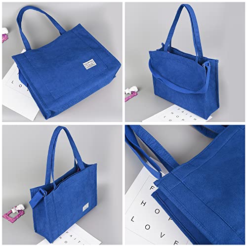 Image of Valleycomfy Corduroy Tote Bag for Women Travel Crossbody Bag Purse Women Shoulder Bags Work Handbags Everyday Hobo Bag