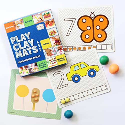 PlayClay Mats for Kids by Trunkworks | 11 Play Mats for Clay or PlayDoh or Dough for Ages 3 and up | Develops Motor Skills Imagination Creativity | Family Travel Games for 3 4 5 6 Years