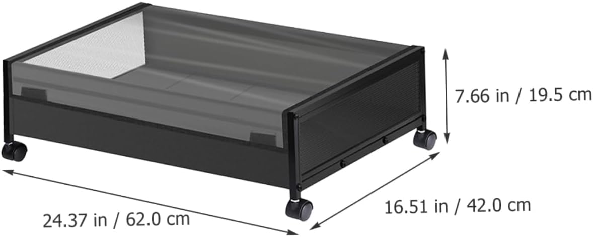 Bed Storage Basket Wheels Versatile Clothes and Toy Organizer Space-saving Storage Container for Bedroom Four Rolling Casters Lid