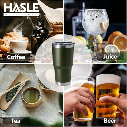 Image of HASLE OUTFITTERS 30oz Stainless Steel Tumbler, Double Wall Vacuum Insulated Travel Mug Tumbler, Durable Insulated Coffee Mug, Gift Box Set (Amey Green, 12)