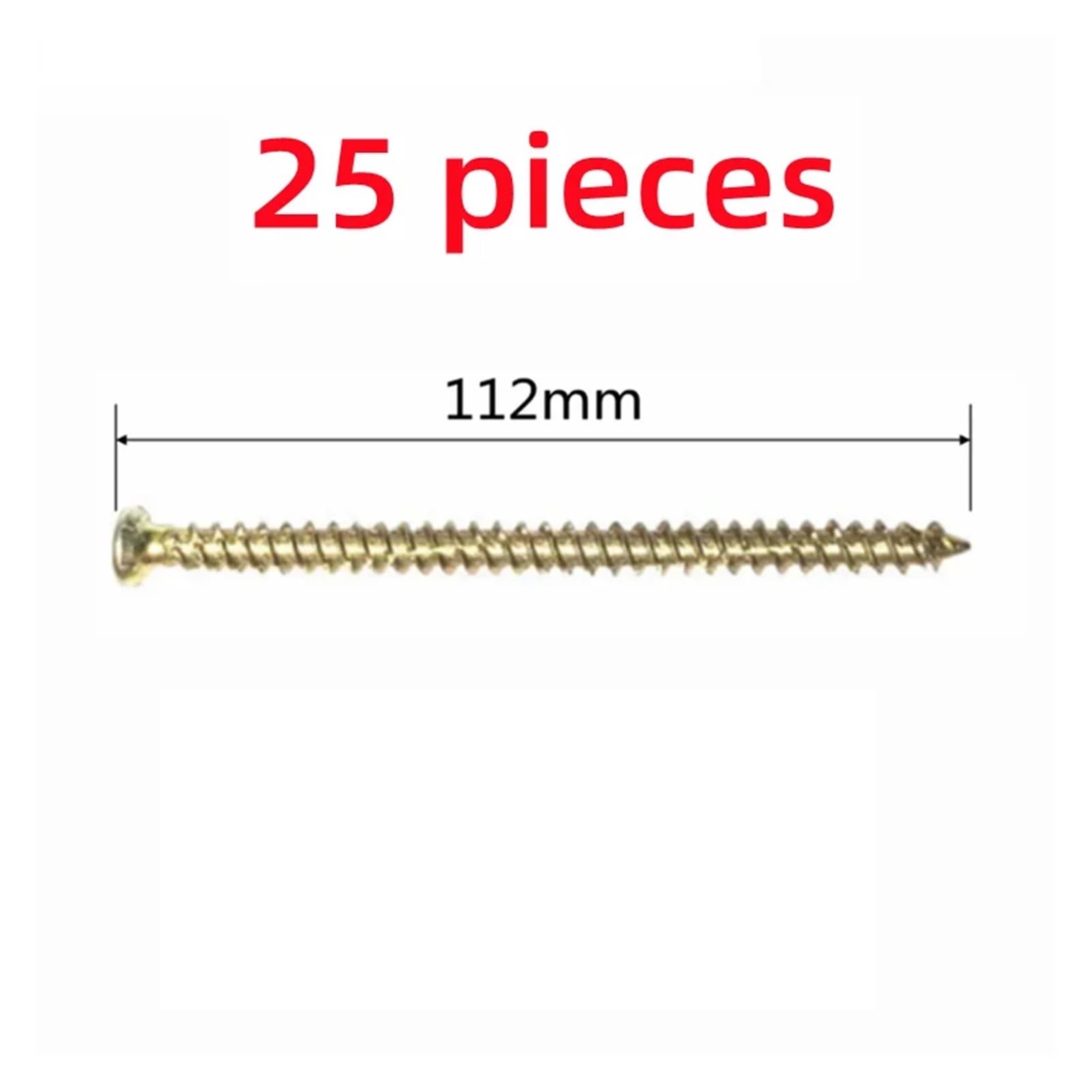 Tornillos de hormigón, Tornillo autorroscante de Pared, Cabezal de accionamiento for fijación de Pared, instalación de Puertas y Ventanas, Perno de expansión de 7,5mm(7.5X112 (25PCS))