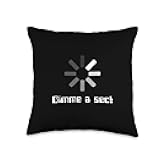 Throbber Icon Downloading Funny Computer Nerd Throw Pillow