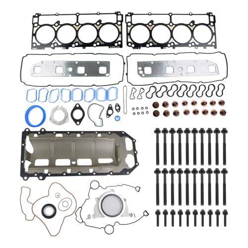 Image of HS26284PT Cylinder Head Gasket Set w / Bolts Kit Replacement for 2005-2008 Chrysler 300 Dodge Charger Magnum Jeep Grand Cherokee Commander 5.7L V8 HEMI