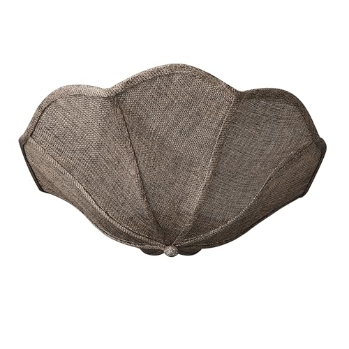 Image of Aspen Creative 52001 Ceiling Clip-on Lamp Shade, Transitional Design in Brown Burlap Texture Fabric, 13 inch Diameter x 5 inch Height