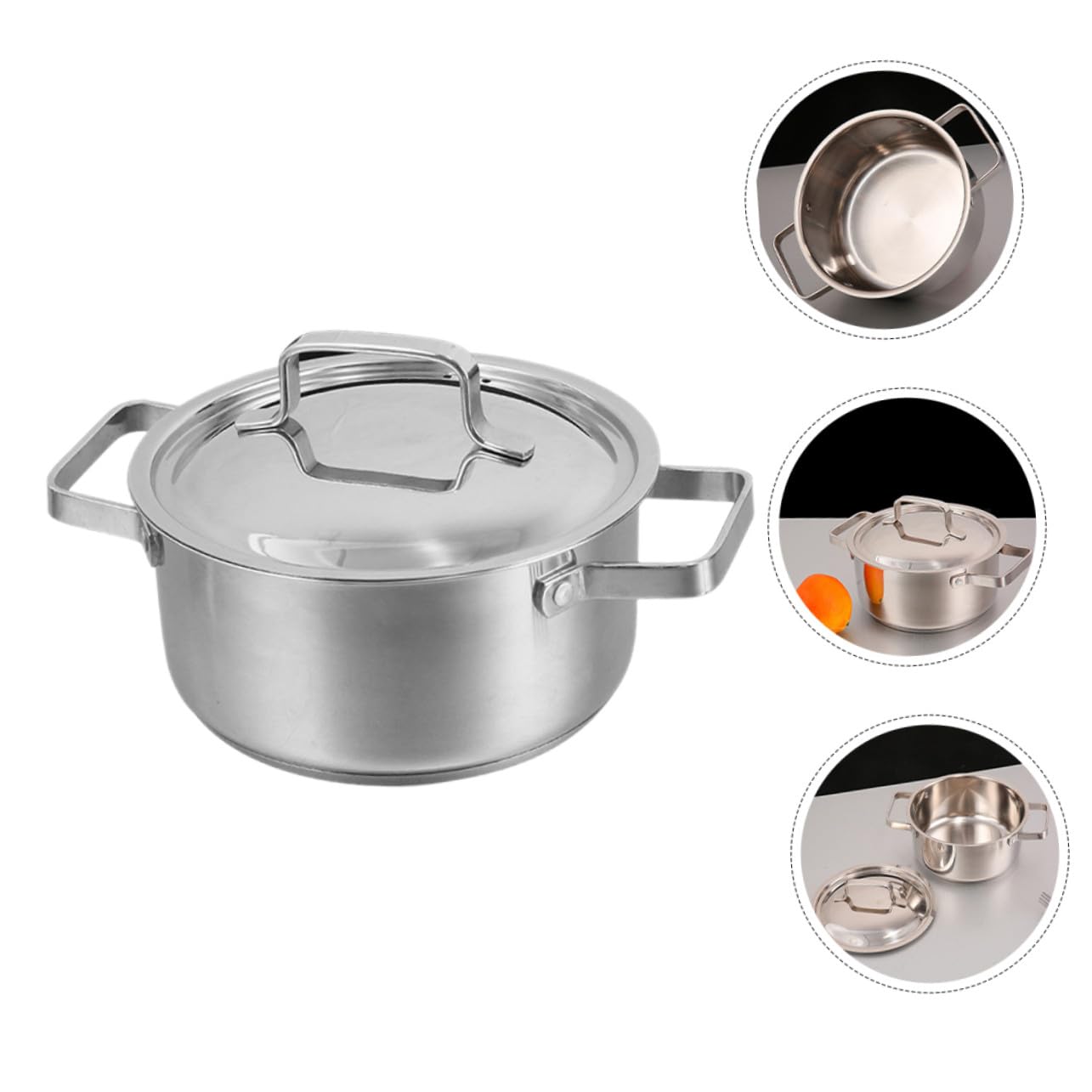 Gatuida Multifunktionstopf aus Edelstahl 24cm mit Robustem Praktischem Design für Suppe und Alltagsgebrauch in Küche