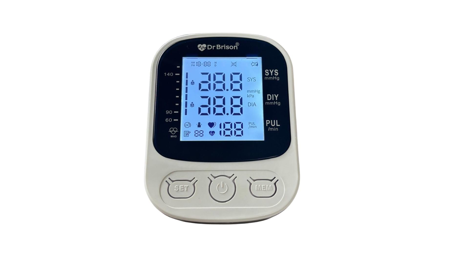 Fully Automatic Digital Blood Pressure Monitor with Rechargeable Lithium Ion Battery, 3-Color Backlight, Voice and Intellisense Technology for Most Accurate Measurement - Arm Cuff (22-36cm)-image-32