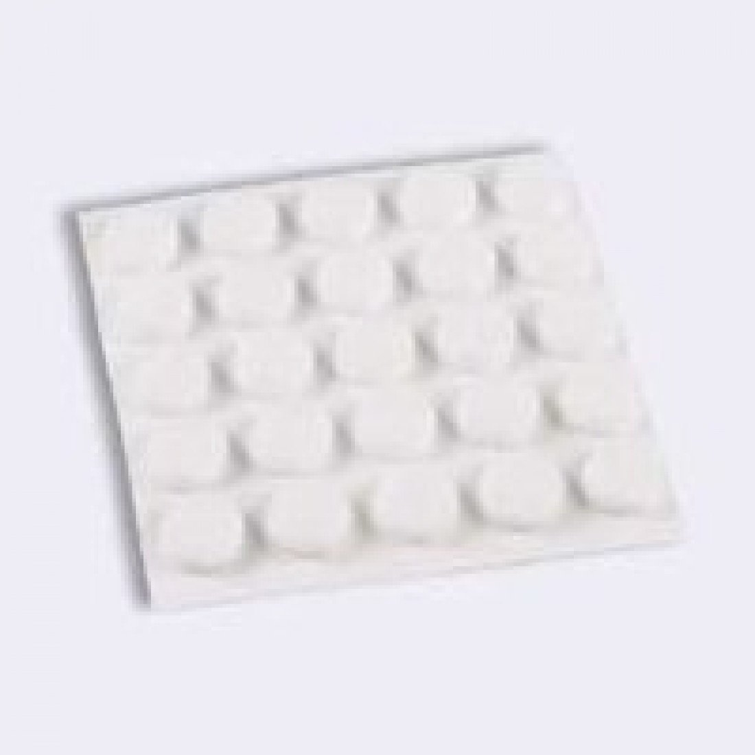 Felt Gard 10mm Self-Adhesive Felt Furniture Pads, Noise Dampening Non Slip Bumper Pads for Cabinet Drawer Doors, 75-Pack, White