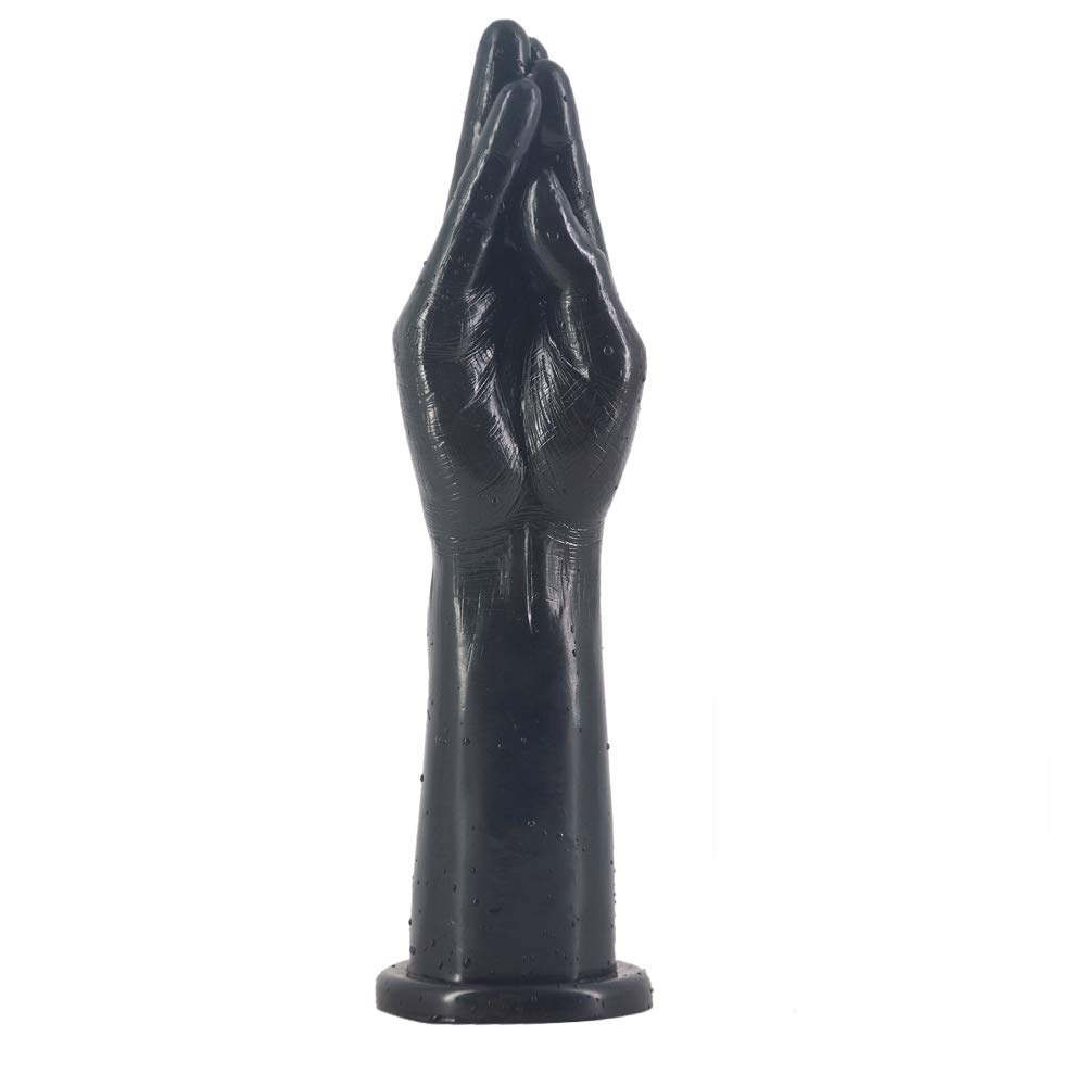 Roluck Dildo Anal Puño Realista Dildo Anal con Ventosa Dildos de Mano Juguete Sexual Anal para Mujeres Lesbianas Hombres Fisting Masturbador 30 cm de Largo (Negro)