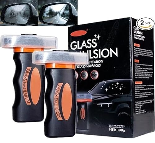 Car Glass Oil-Film Remover, Glass Emulsion Cleaner Cleaning Board, Automotive Oil Film Cleaning Brush for Car, Improve Windshield Clarity and, for Safe Driving (2 Pcs)