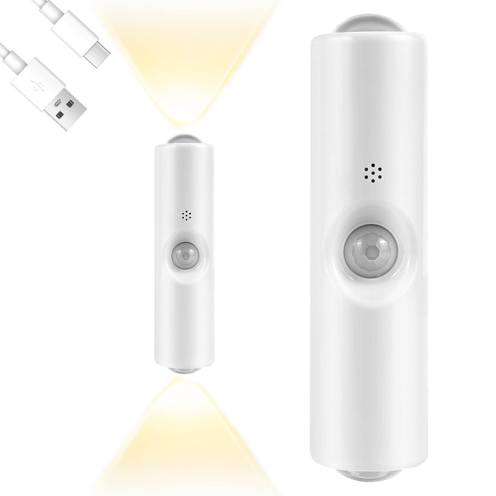OSDUE Intelligentes LED-Nachtlicht mit Bewegungsmelder, RGB-Farbverlauf Dimmbar LED Nachtlicht Wiederaufladbare Kabellose Wandleuchte 3 Modi Magnetische Wandlampe für Wohnzimmer Balkon Treppenhaus