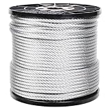 Pro Strand 3/8' X 500' 7x19, Hot Dip Galvanized Cable Reel | Heavy Duty, Industrial | for Material Handling, Agriculture, DIY Projects, Construction | Aircraft Cable