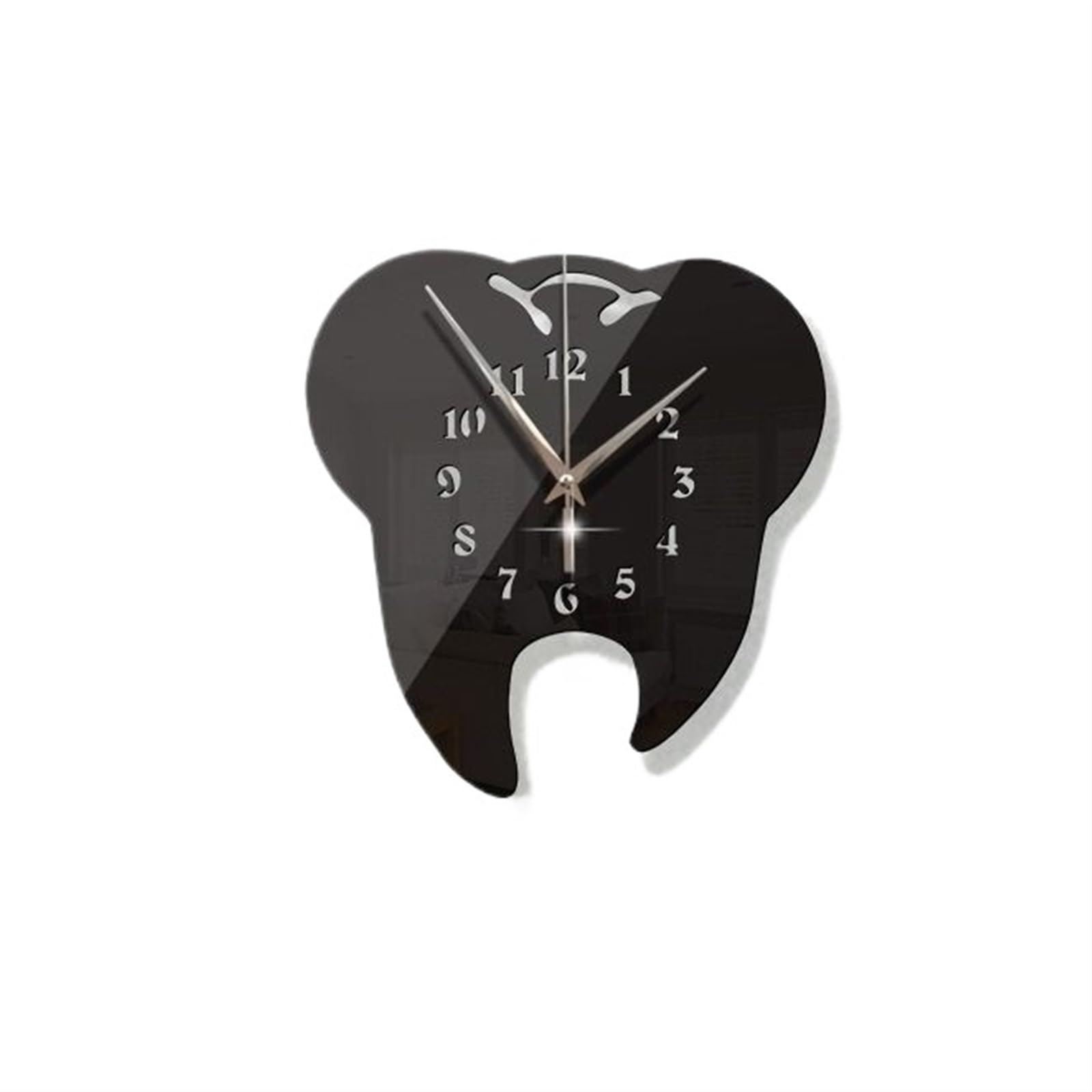 VFDVSWZSA Stylish wall clock, TV Backdrop Personality Modern Mirror Clock Wall Stickers Home Decor Hanging(Black)